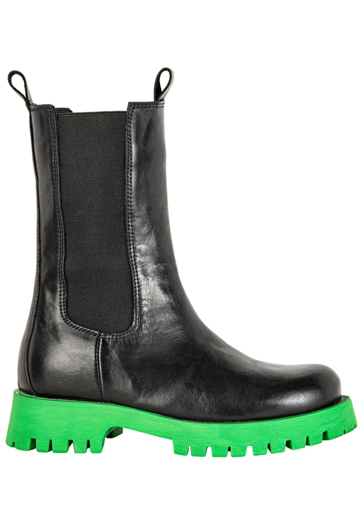 Inuovo Stiefel Leder Schwarz/Grün