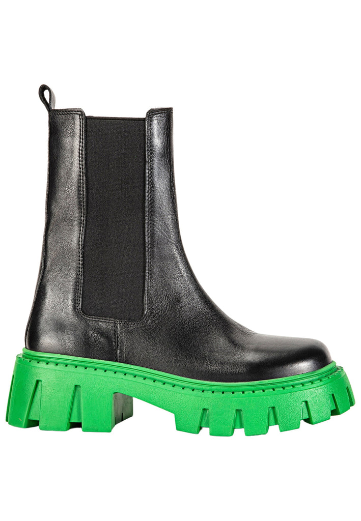 Inuovo Stiefel Leder Schwarz/Grün