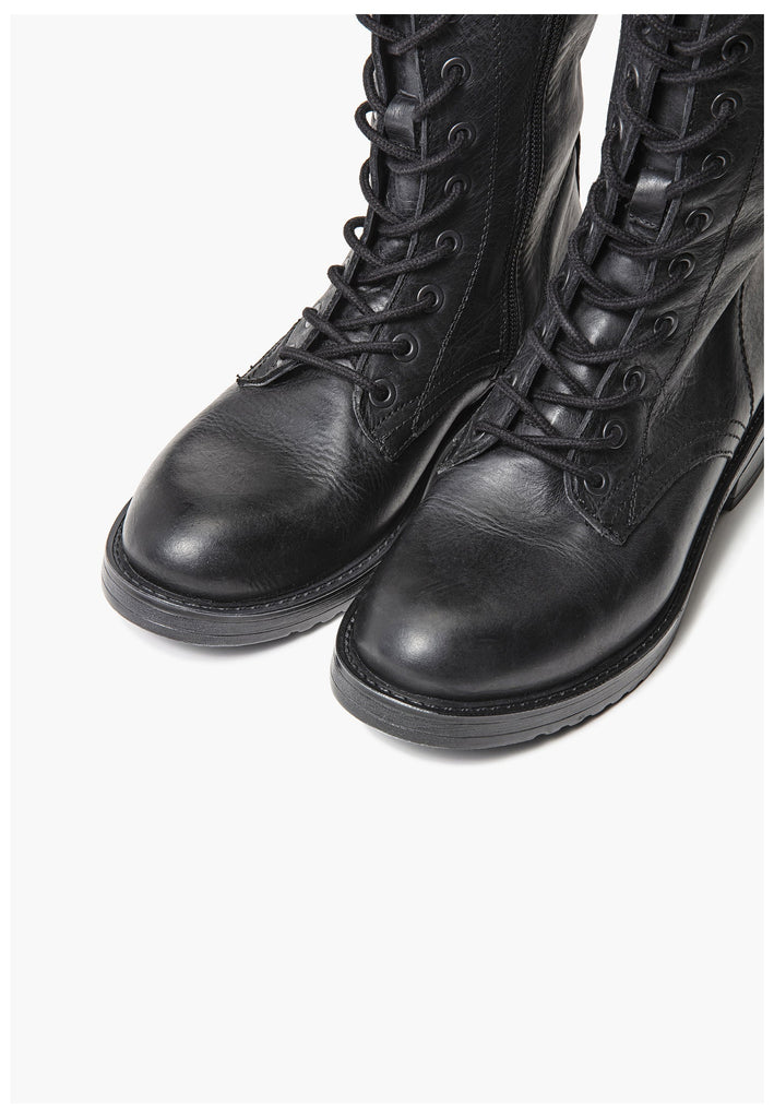 Inuovo Stiefel Leder Schwarz/Schwarz