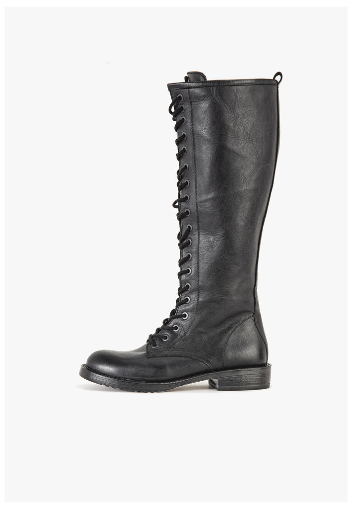 Inuovo Stiefel Leder Schwarz/Schwarz