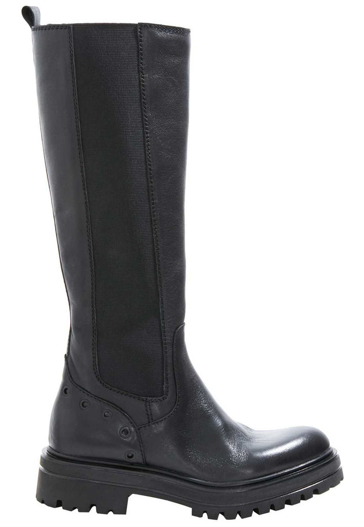 Inuovo Stiefel Leder/Textil Schwarz