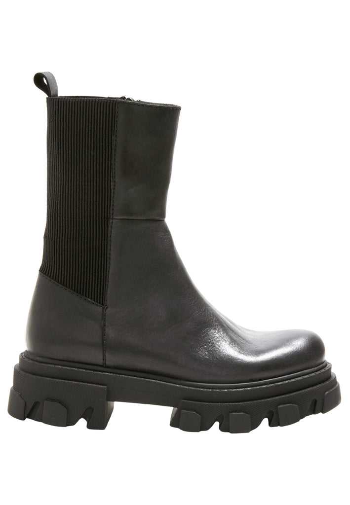 Inuovo Stiefel Leder/Textil Schwarz