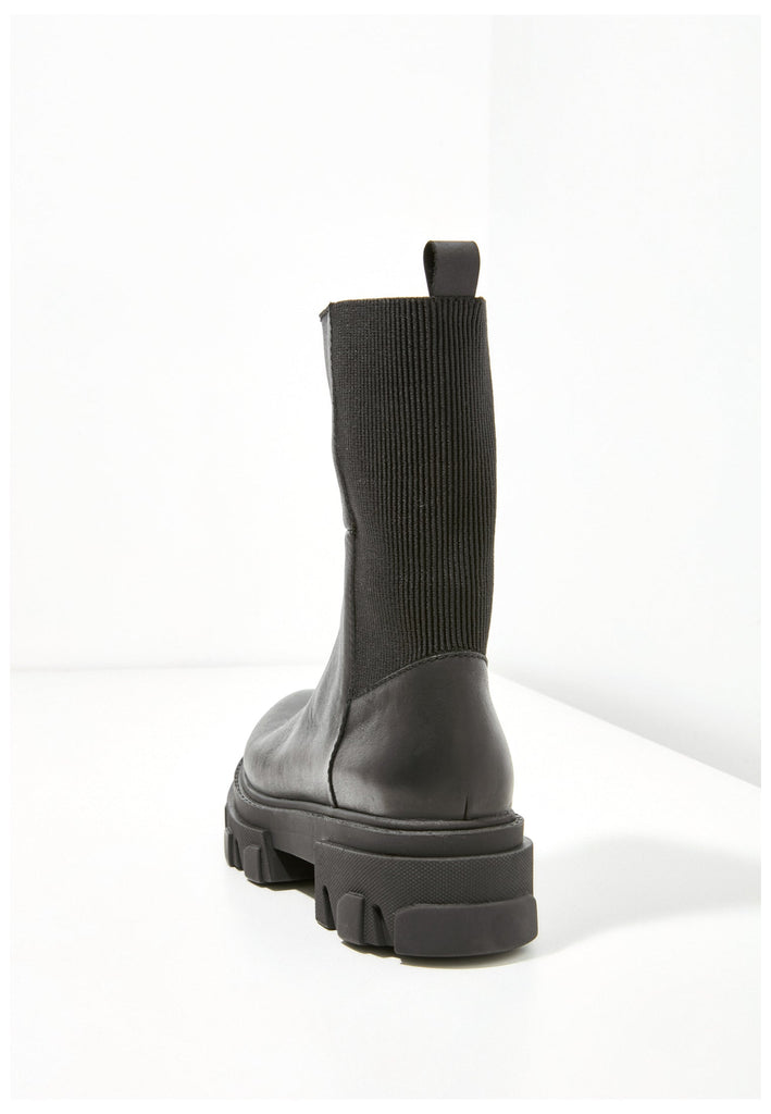 Inuovo Stiefel Leder/Textil Schwarz