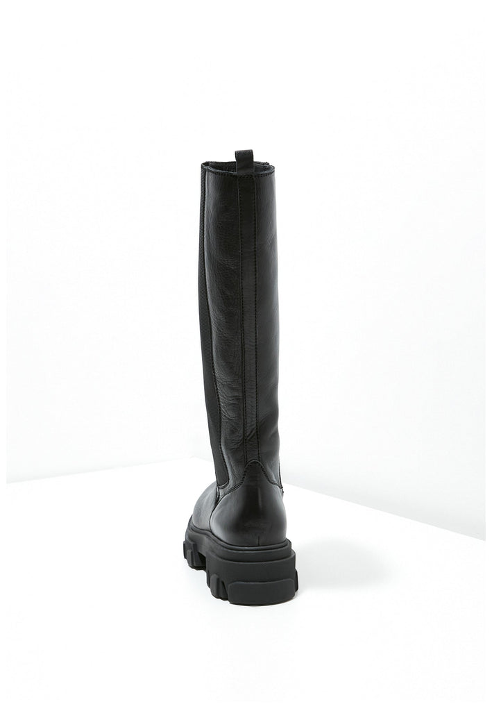 Inuovo Stiefel Leder/Textil Schwarz