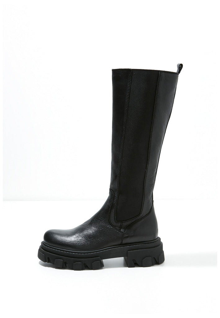 Inuovo Stiefel Leder/Textil Schwarz