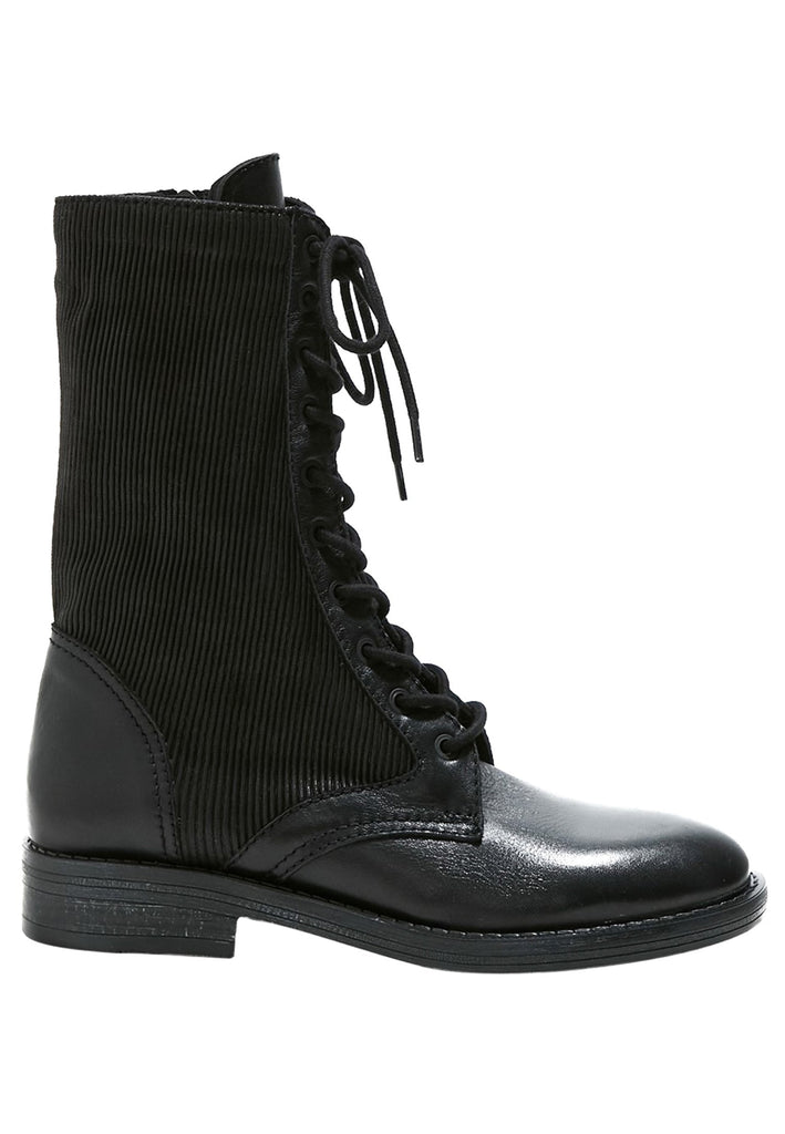 Inuovo Stiefel Leder/Textil Schwarz