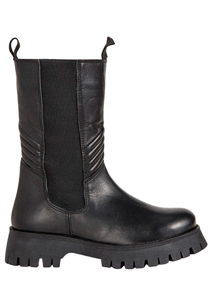 Inuovo Stiefel Leder/Textil Schwarz