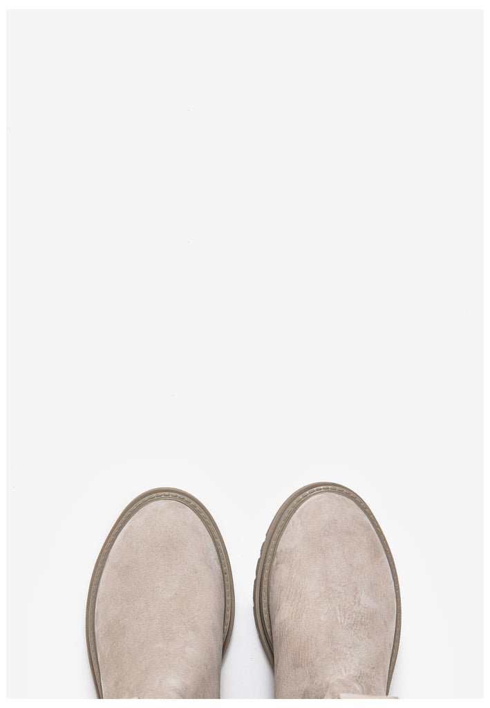 Inuovo Stiefel Leder/Textil Silber/Grau