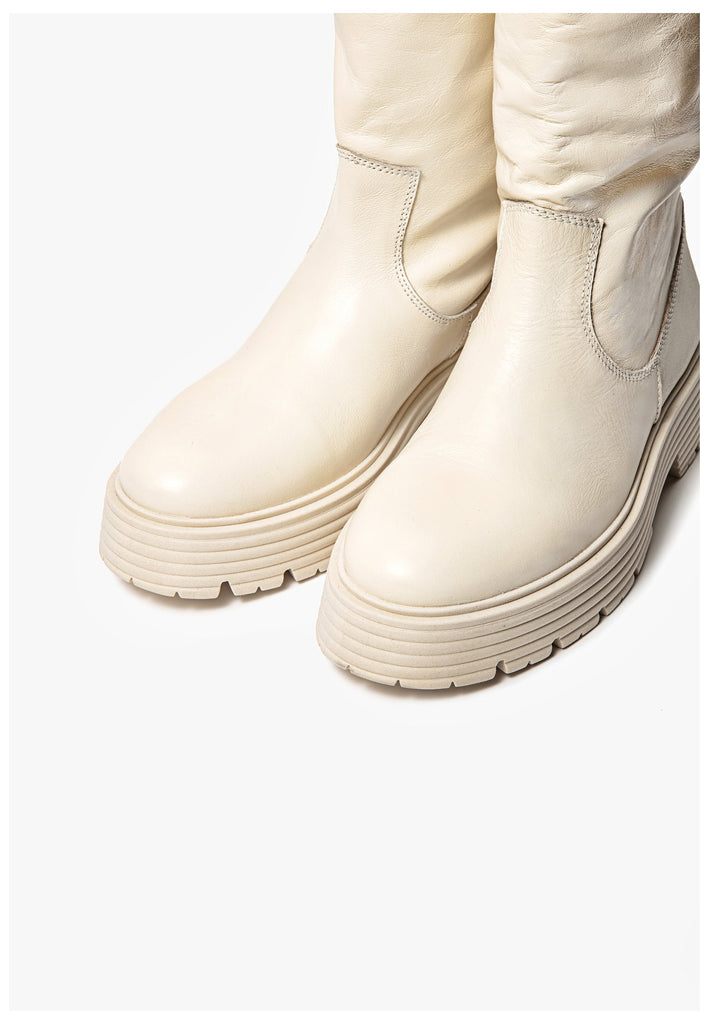 Inuovo Stiefel Leder Weiß