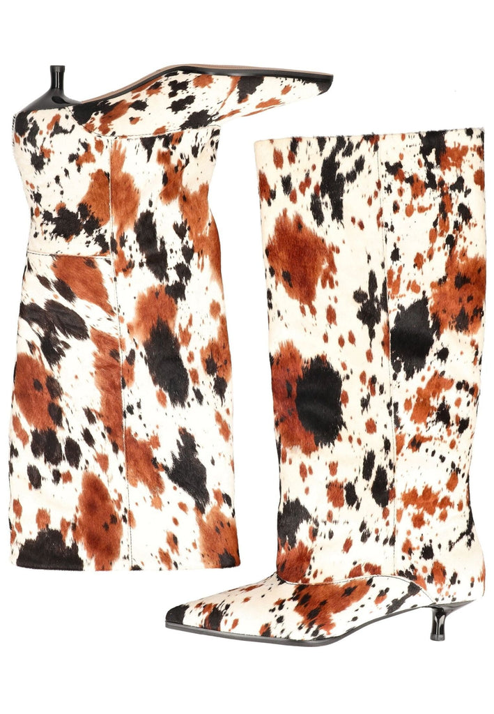 Inuovo Stiefel Leder Weiß/Braun