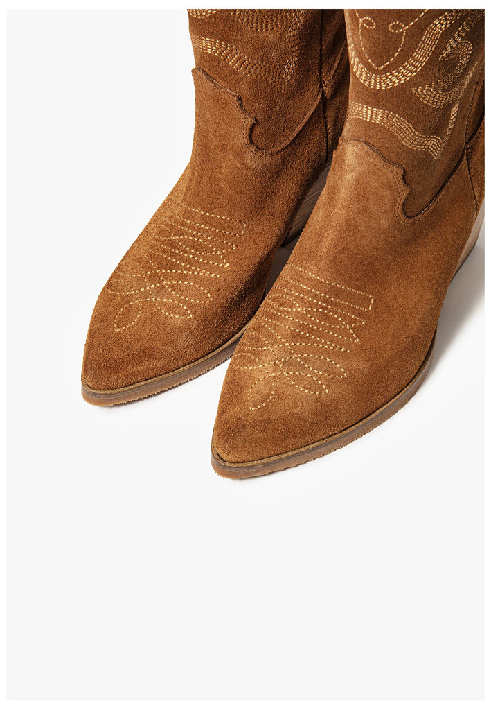 Inuovo Stiefel Veloursleder Tabacco