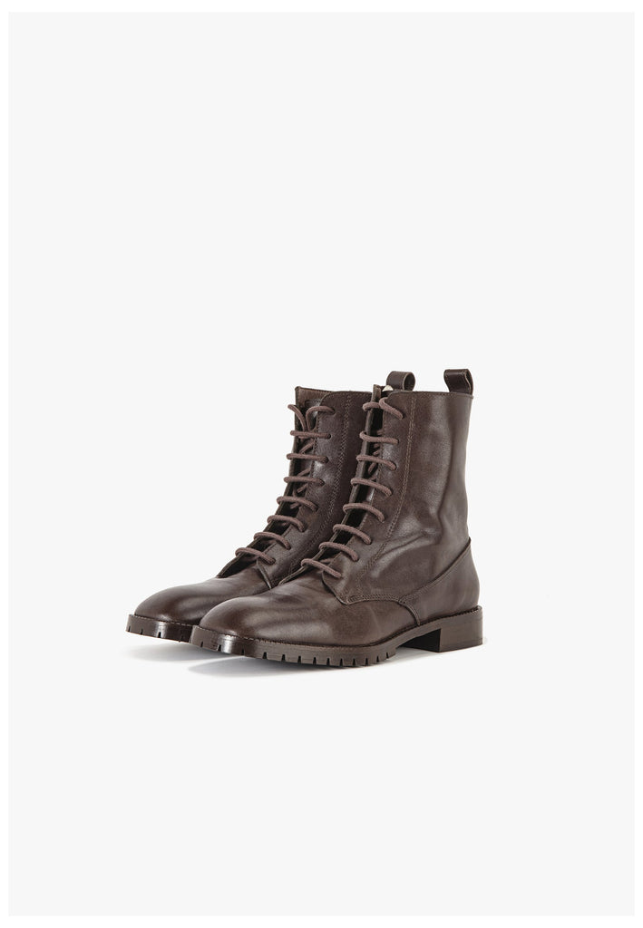 Inuovo Stiefelette Glattleder Kaffee