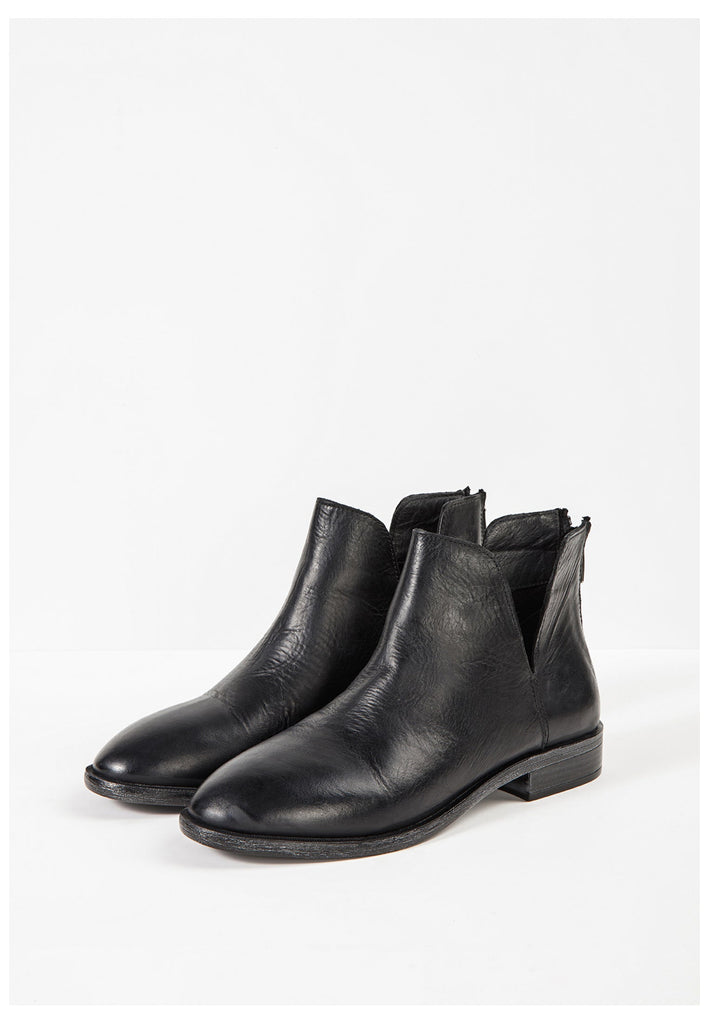 Inuovo Stiefelette Glattleder Schwarz