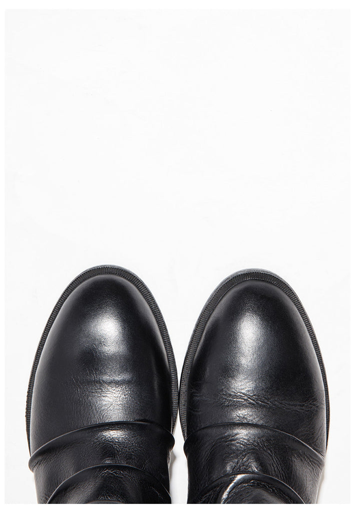 Inuovo Stiefelette Glattleder Schwarz