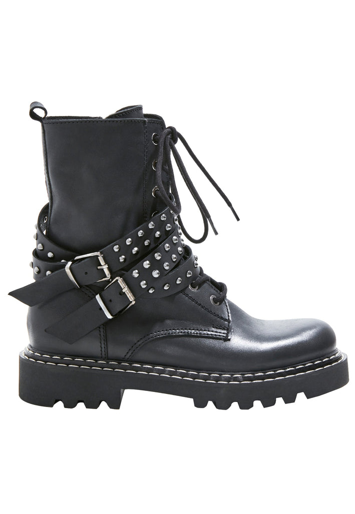 Inuovo Stiefelette Glattleder Schwarz