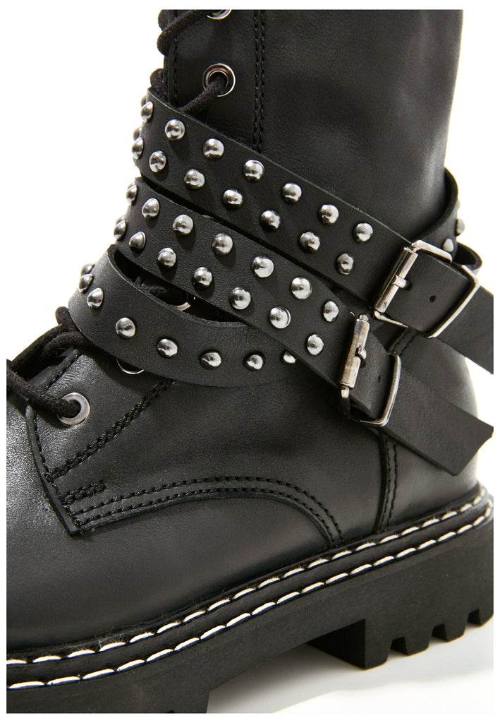 Inuovo Stiefelette Glattleder Schwarz