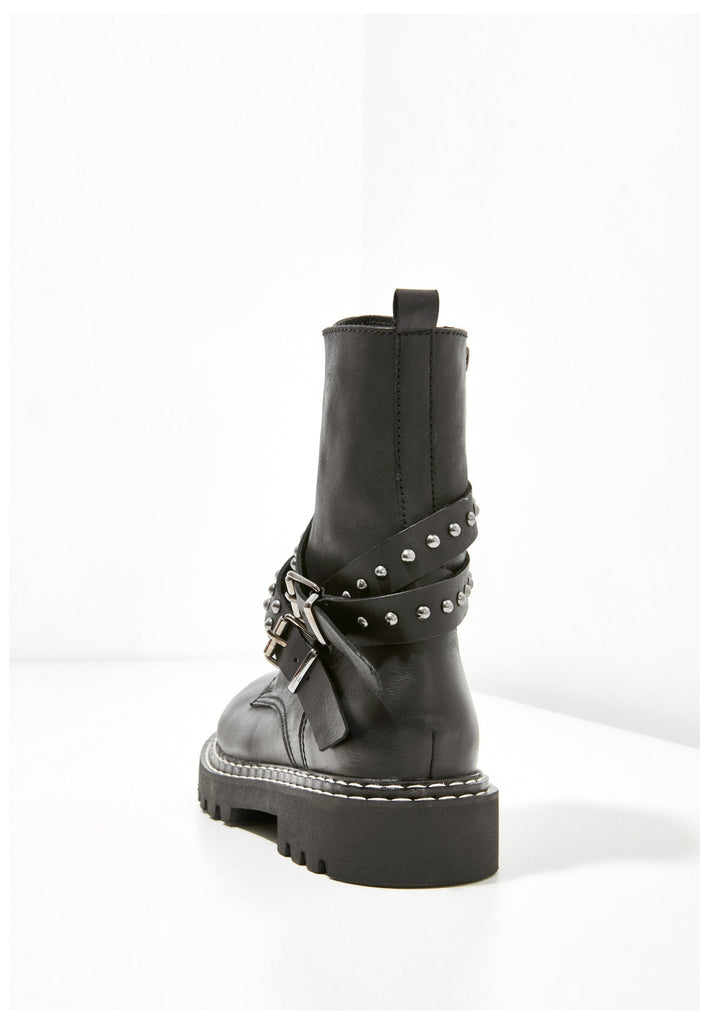 Inuovo Stiefelette Glattleder Schwarz