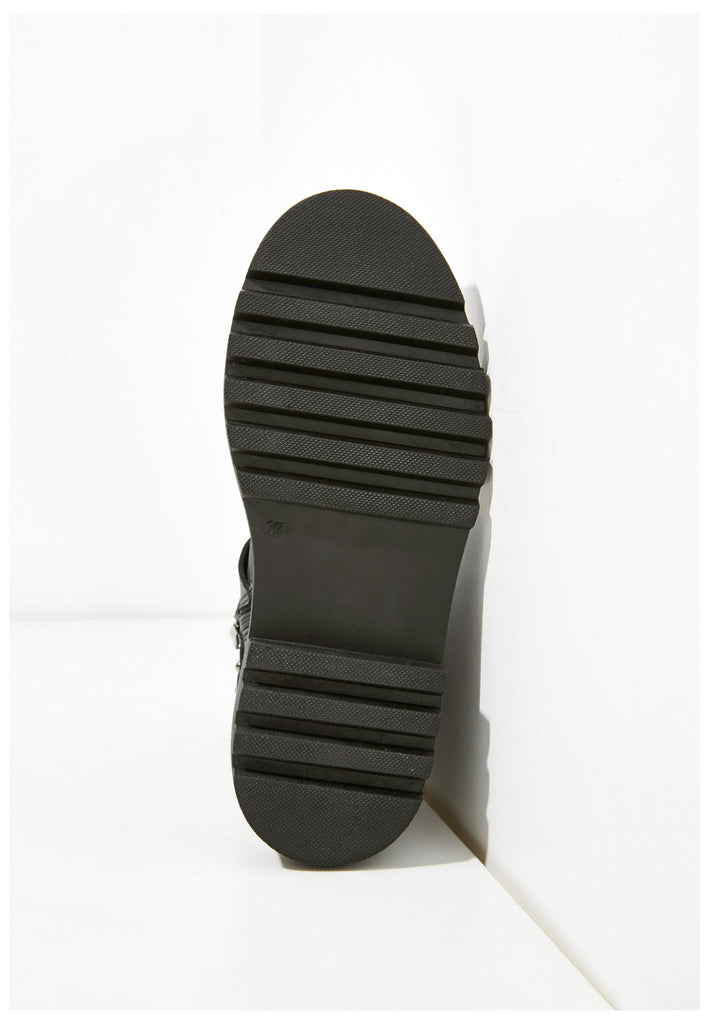 Inuovo Stiefelette Glattleder Schwarz