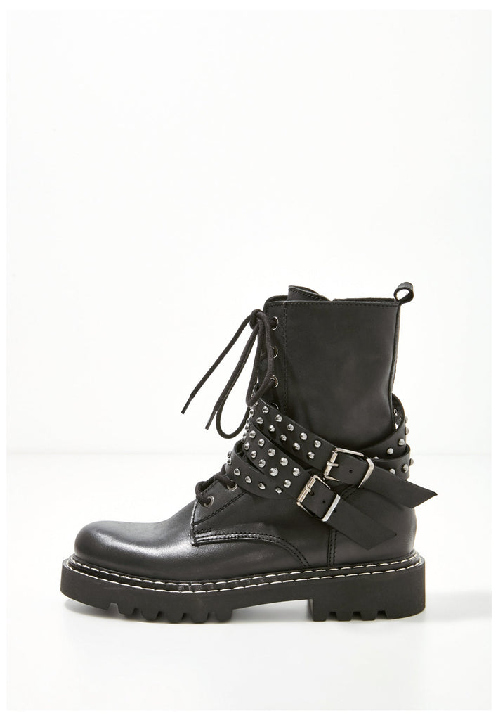 Inuovo Stiefelette Glattleder Schwarz