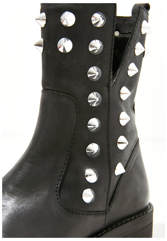 Inuovo Stiefelette Glattleder Schwarz