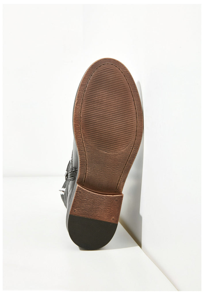 Inuovo Stiefelette Glattleder Schwarz