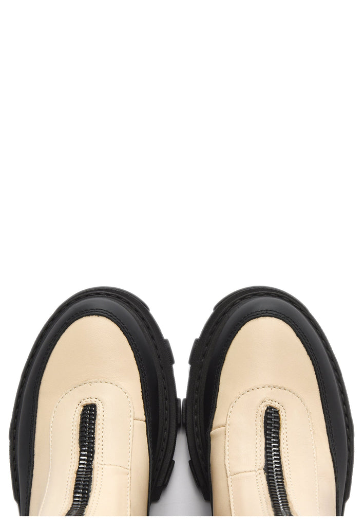 Inuovo Stiefelette Leder Beige/Schwarz