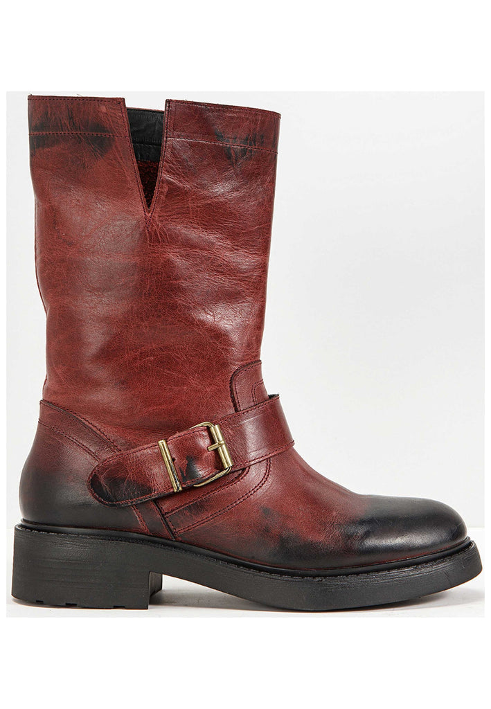 Inuovo Stiefelette Leder Burgundy