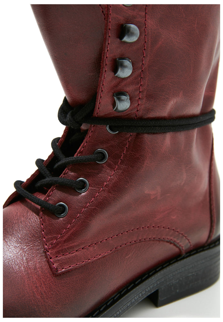 Inuovo Stiefelette Leder Burgundy