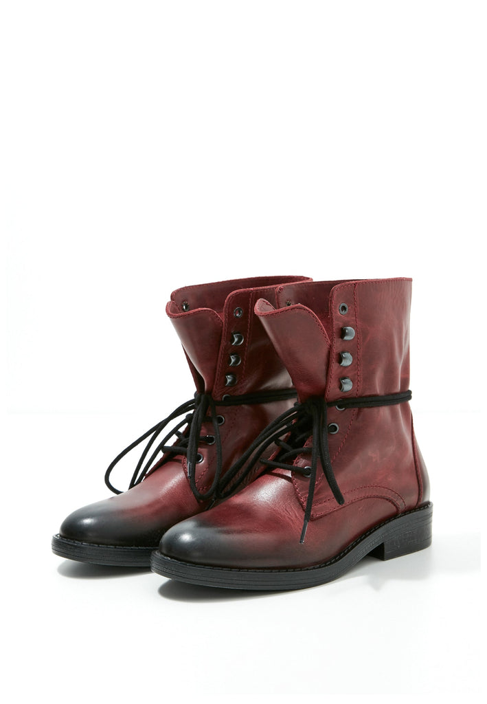 Inuovo Stiefelette Leder Burgundy