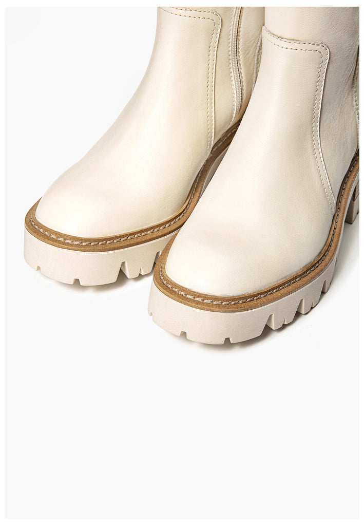 Inuovo Stiefelette Leder Crema