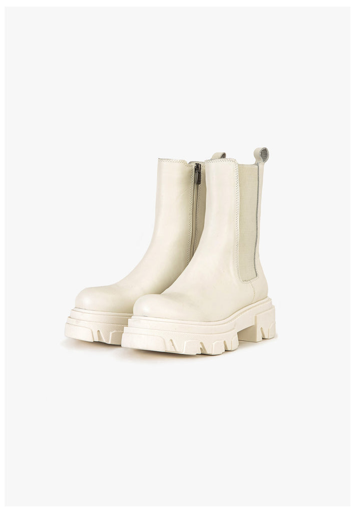 Inuovo Stiefelette Leder Creme