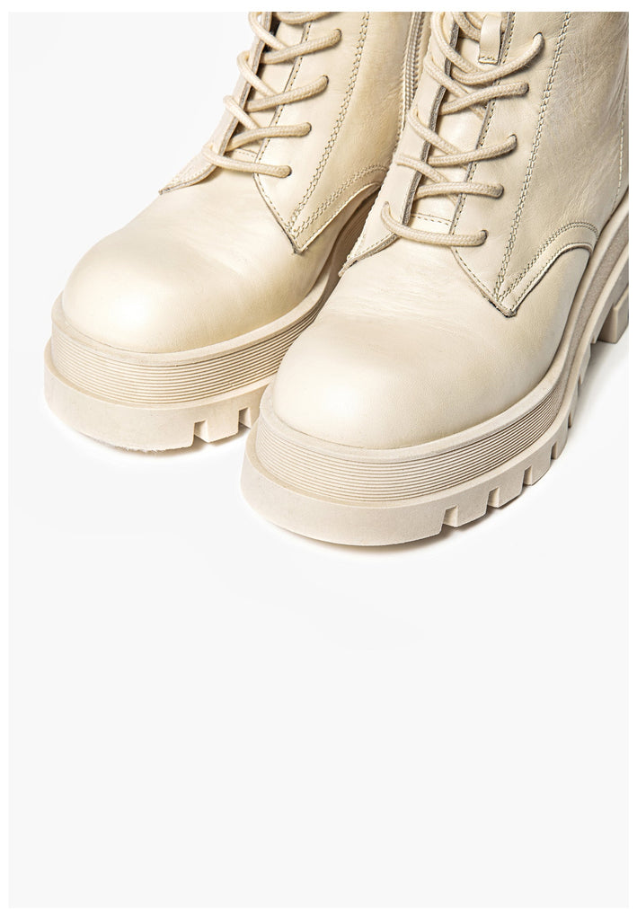 Inuovo Stiefelette Leder Creme