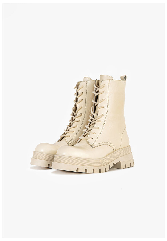 Inuovo Stiefelette Leder Creme