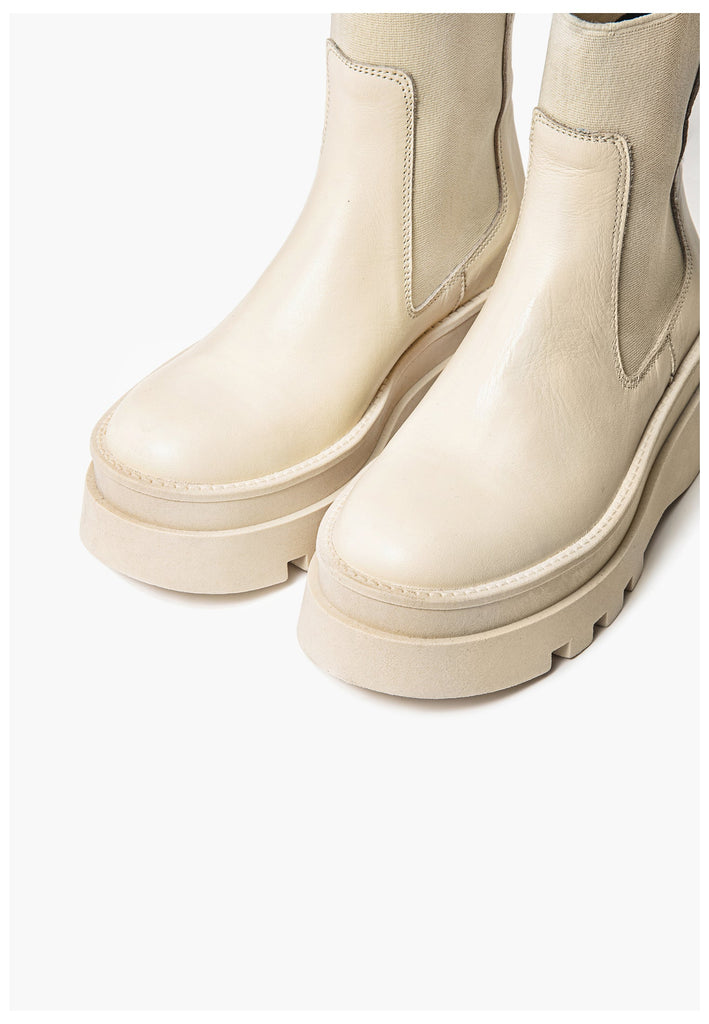 Inuovo Stiefelette Leder Creme