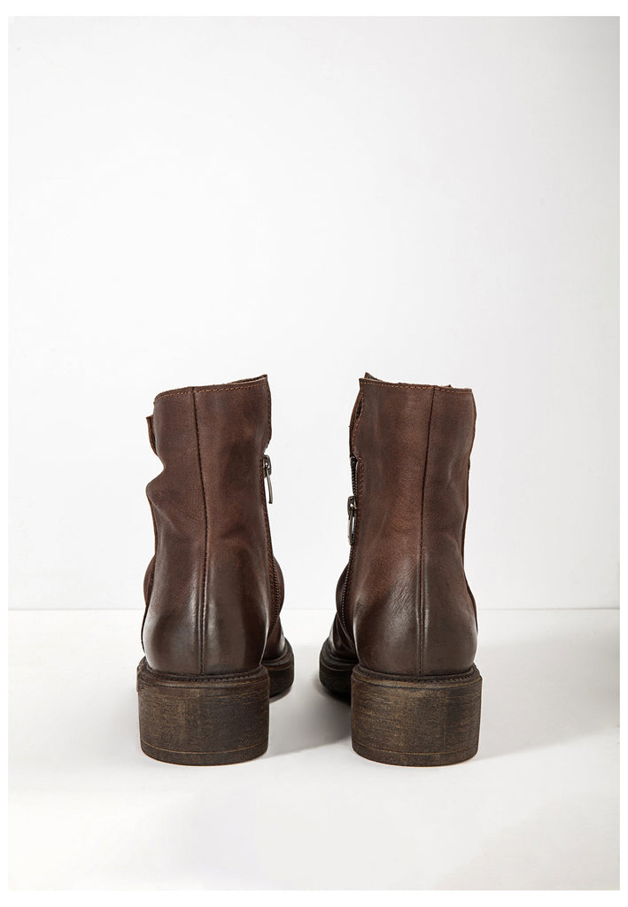 Inuovo Stiefelette Leder Dunkelbraun