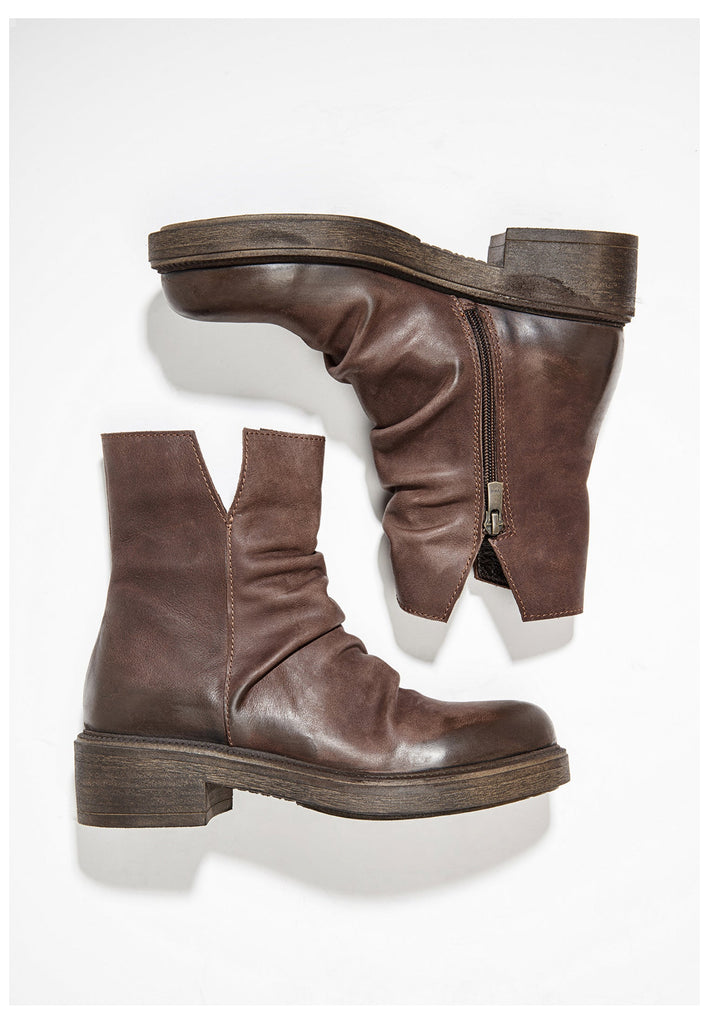 Inuovo Stiefelette Leder Dunkelbraun