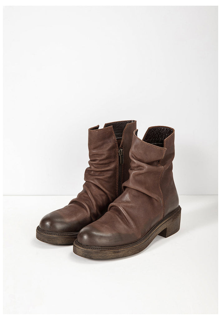 Inuovo Stiefelette Leder Dunkelbraun