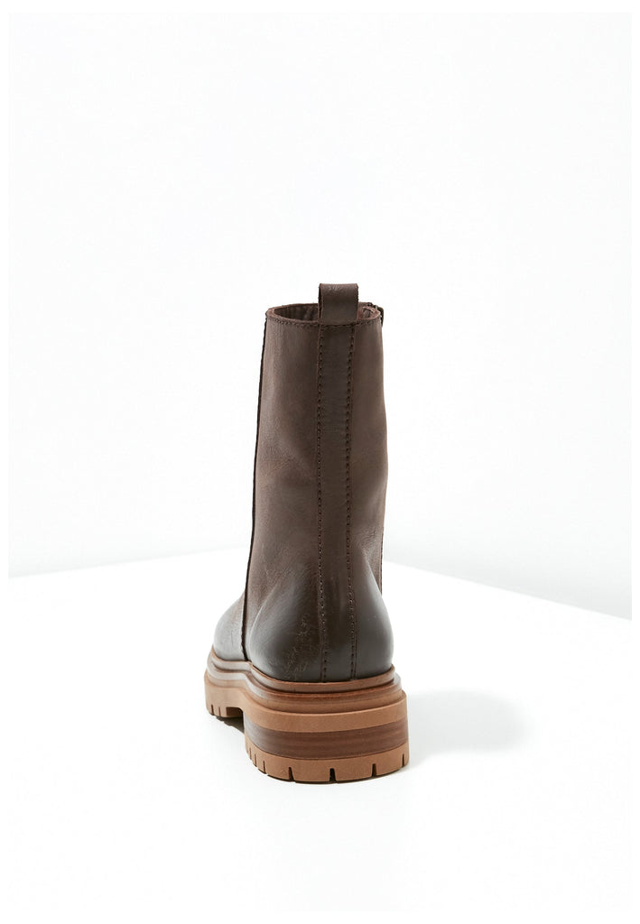 Inuovo Stiefelette Leder Dunkelbraun
