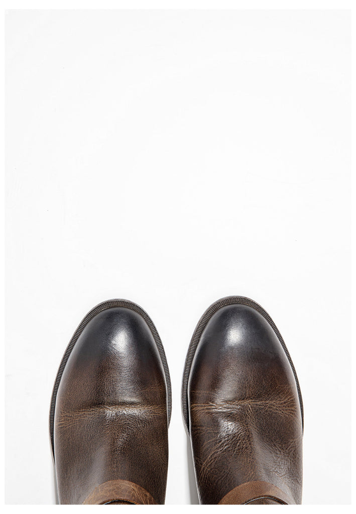 Inuovo Stiefelette Leder Dunkelbraun