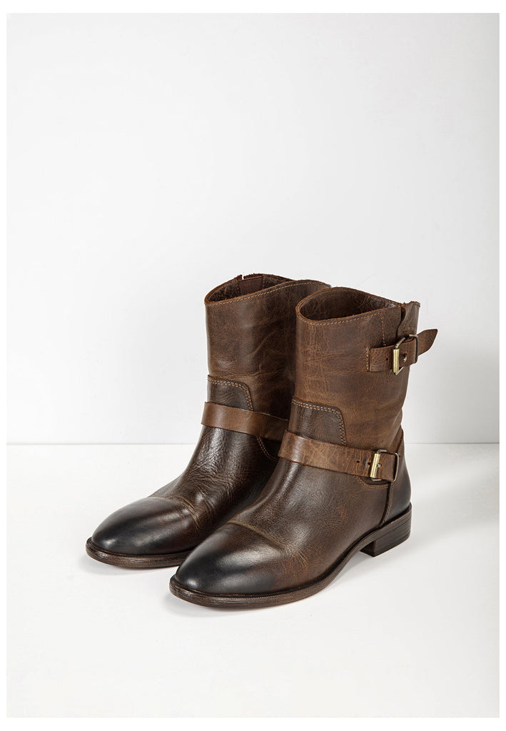 Inuovo Stiefelette Leder Dunkelbraun