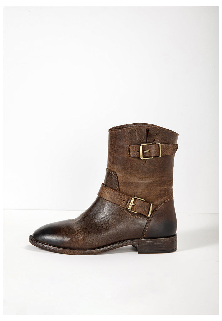 Inuovo Stiefelette Leder Dunkelbraun