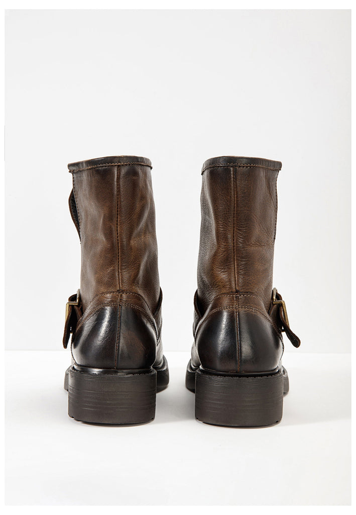 Inuovo Stiefelette Leder Dunkelbraun