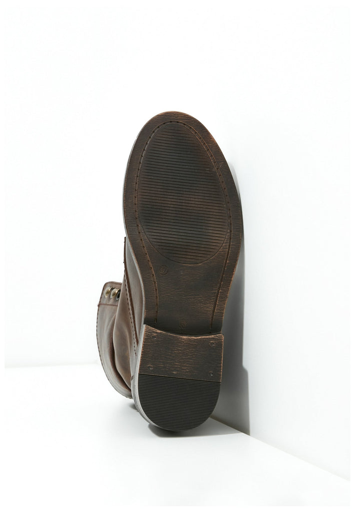 Inuovo Stiefelette Leder Dunkelbraun