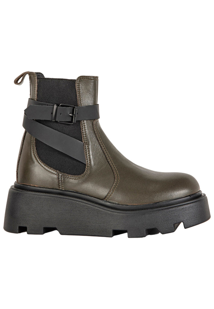 Inuovo Stiefelette Leder Khaki