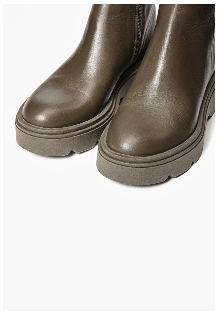 Inuovo Stiefelette Leder Khaki