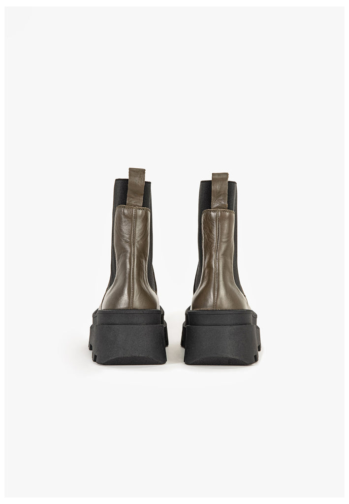 Inuovo Stiefelette Leder Khaki