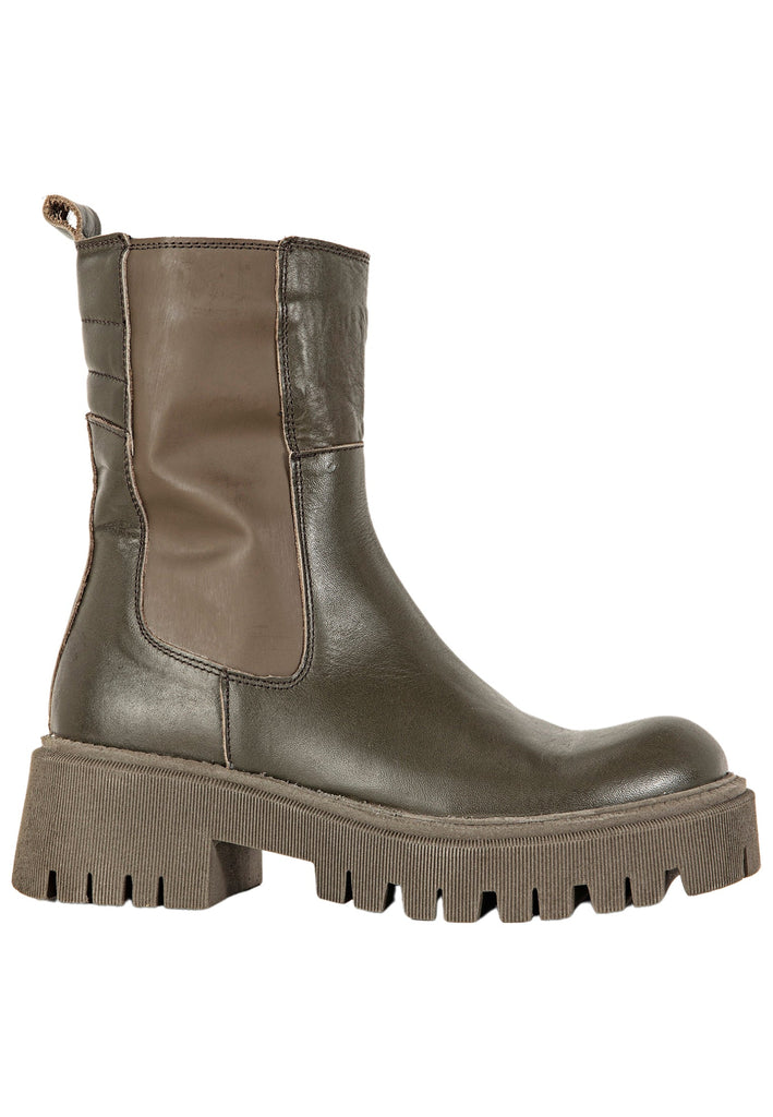 Inuovo Stiefelette Leder Khaki