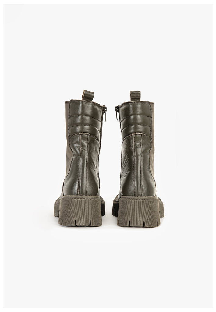 Inuovo Stiefelette Leder Khaki