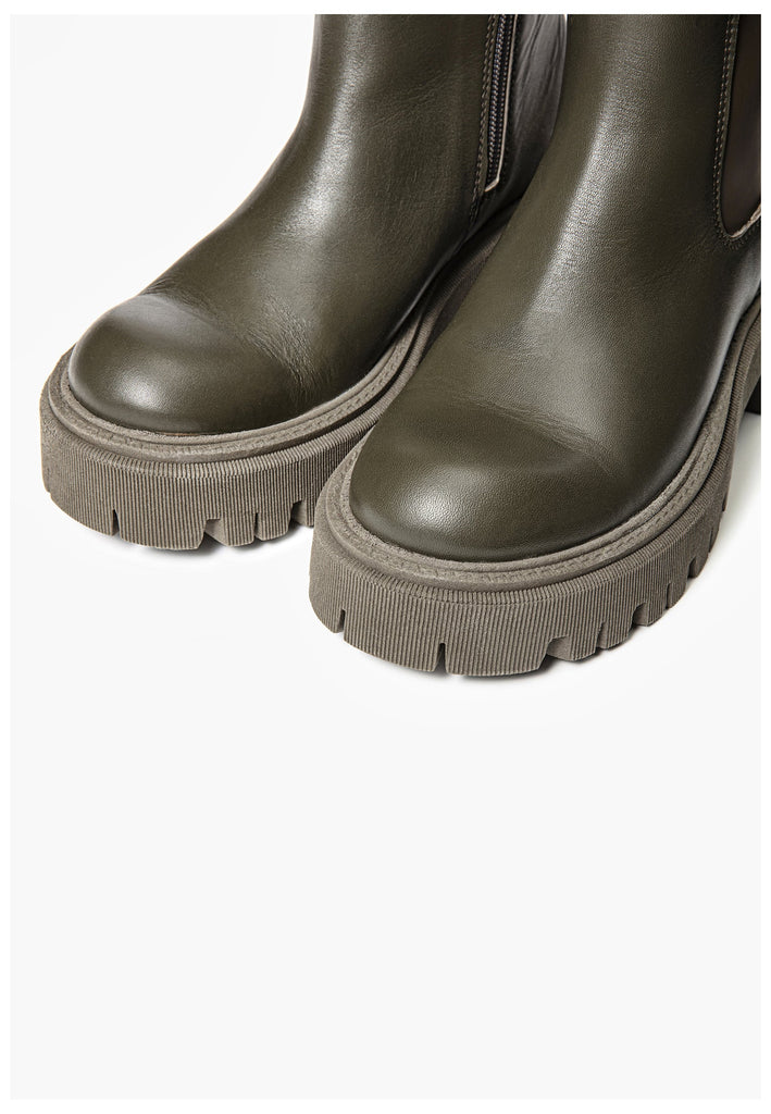 Inuovo Stiefelette Leder Khaki