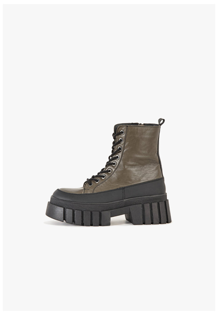 Inuovo Stiefelette Leder Khaki